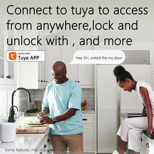 Eseye บ้าน cerradura inteligente <span class=keywords><strong>เครื่อง</strong></span><span class=keywords><strong>สแกน</strong></span>ลายนิ้วมือไบโอเมตริกซ์<span class=keywords><strong>มือ</strong></span>จับประตูล็อคอัจฉริยะ Tuya สำหรับ<span class=keywords><strong>ประตู</strong></span>หน้ากล้อง Zigbee - Product Image 6