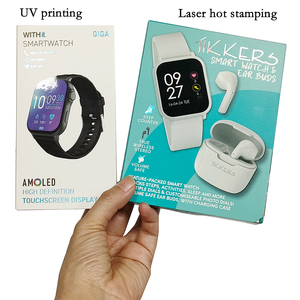 Tùy chỉnh từ tai nghe hộp cho nhà bán lẻ treo ra hộp giấy cho đồng hồ thông minh với cửa sổ PVC - Product Image 1