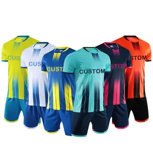 Wholesale Custom Kids Football Uniform Original Sublimation Soccer Jersey Kit Name Printing Digital Top Messi Stock Available