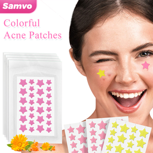 Parches para Granos de Estrellas de Colores, Parches Hidrocoloides para Acné Facial, Adorables Cubiertas para <span class=keywords><strong>Espinillas</strong></span> en Forma de Estrella, Pegatinas de Colores para Manchas con Árbol de Té - Product Image 1