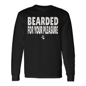 T-shirt à manches longues « Bearded For Your Pleasure » avec design humoristique pour adultes - Product Image 2
