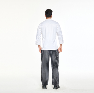Ensemble uniforme <span class=keywords><strong>de</strong></span> chef professionnel personnalisé OEM <span class=keywords><strong>pour</strong></span> hommes et femmes, vêtements <span class=keywords><strong>de</strong></span> travail <span class=keywords><strong>de</strong></span> restaurant, veste <span class=keywords><strong>de</strong></span> chef à manches longues + <span class=keywords><strong>pantalon</strong></span>, ensemble deux pièces - Product Image 2
