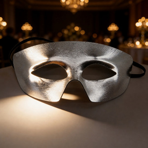 Masque de fête d'Halloween brillant HLC ODM pour hommes, masque de <span class=keywords><strong>mascarade</strong></span> pour fête d'Halloween et bal de Mardi Gras, masque pour les yeux demi-visage - Product Image 3