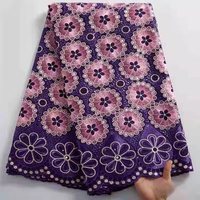 Tissu Dentelle Africaine Dentelle Nigériane Tissu Coton Brodé Jupe Robe Femme