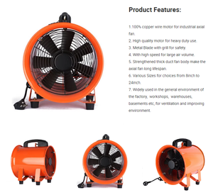 Ventilateurs axiaux mobiles portables économiques Souffleur de feuilles Extracteur industriel <span class=keywords><strong>Hotte</strong></span> <span class=keywords><strong>aspirante</strong></span> Facile à installer Polyvalent en application - Product Image 2