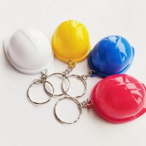 Custom logo Safety Helmet Keychain Plastic Bottle Opener <b>Key</b> Ring Hard Plastic Hat <b>Key</b> <b>Chain</b> - Product Image 5