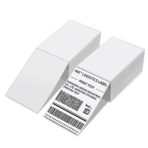 500 étiquettes par pile, Dymo Paypal, étiquettes d'expédition continues pliables personnalisées, format 4x6, vierges, en accordéon - Product Image 1