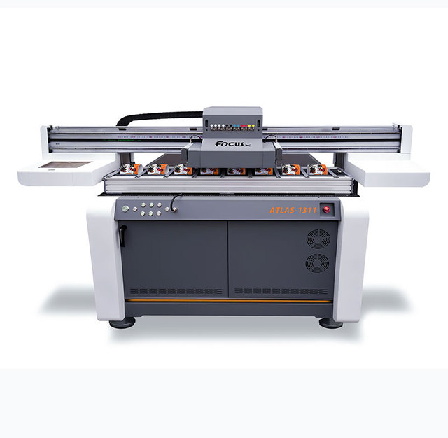 UV Printer 1.3*1.1m Industrial Large Flatbed Digital Inkjet Printer up to 50cm Height Focus Atlas-Jet