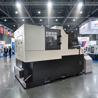 Tour CNC de type suisse haute précision SM205 avec alimentation automatique de barres, 2 broches