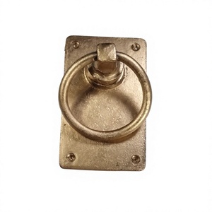 Battant de porte en laiton robuste, type anneau décoratif, noir mat, design moderne, pour usage hôtelier - Product Image 6