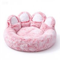 Coussin pour chien lavable, surélevé, en microfibre pelucheuse, pour chiens âgés, grand modèle, pour la maison, toutes saisons, pour sols en bois dur