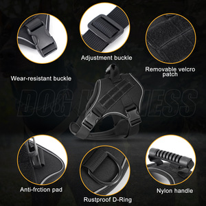 1000Dナイロン犬用ベストとハーネスセット戦術的な屋外トレーニングベスト夏と冬の狩猟犬用ギアのクイックリリース - Product Image 4