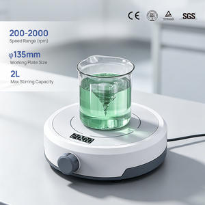 Agitatore Magnetico Mini LICHEN MS 2000RPM, Capacità 2L, Miscelatore da <span class=keywords><strong>Laboratorio</strong></span> <span class=keywords><strong>con</strong></span> Piastra in Vetro Temperato e Display Digitale LED per <span class=keywords><strong>Laboratorio</strong></span> - Product Image 1