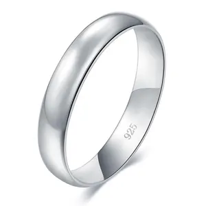 Vente en gros de bijoux bijoux personnalisés homme femmes hommes simple minimaliste pur véritable s925 925 bague en argent sterling pour femmes dames