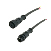 Vis en métal M12 étanche IP68 2P 3P 4P 5P 6P 7P 8P Connexions de fils Bandes LED Câble d'alimentation Connecteur mâle femelle