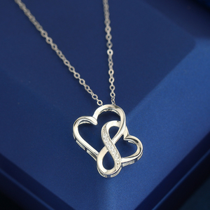 Women's Heart Necklace <b>Cross</b> Border Multi Exclusive Experienced Exporter Electrophoretic Coating Color Retention Time Gift - Product Image 4