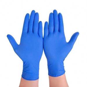 Gants synthétiques en vinyle et nitrile bleu-noir, transparents, sans <span class=keywords><strong>poudre</strong></span> - Product Image 1