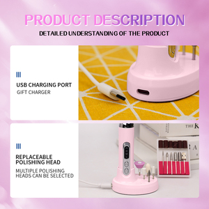 Wholesale 30000 RPM Brushed Motor USB Rechargeable <strong>Electric</strong> Korean <strong>Nail</strong> <strong>Drill</strong> <strong>CE</strong> Certified ABS Handle Portable Pen Shape Custom - Product Image 4