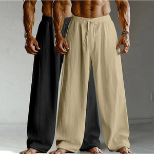 Pantalon large pour homme 26 Cross Border, taille élastique, en coton et lin léger, respirant, coupe ample, décontracté, pour les loisirs - Product Image 3