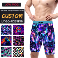 Sous-vêtements pour hommes avec logo personnalisé imprimé sur toute la surface, caleçons boxer personnalisables par le propriétaire de la marque, design et style de sous-vêtements pour hommes