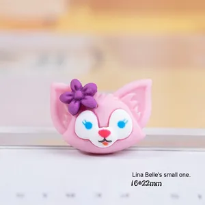 LinaBell bricolage écologique crème colle coque de téléphone autocollants nouveau petit renard 3D décorations de voiture Art Kawaii Style résine accessoires - Product Image 6