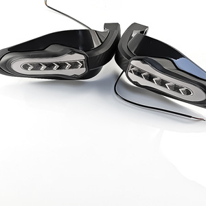 Protector de Manos para Motocicleta Qiangye, Negro, con Luces LED de Señalización, Protección de Seguridad, Accesorios para Manillar, Modificación Todoterreno - Product Image 2