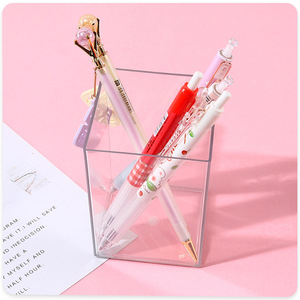 Acrylic <b>Plastic</b> <b>Square</b> Pen Holder Transparent For Student Desk Organizing Storage <b>Container</b> Multifunctional - Product Image 2