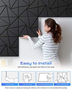 2025 Modern Design Zelfklevend Snijbaar Milieuvriendelijk Polyestervezel Akoestisch Paneel 90% Lawaai Ziekenhuis 3d Modelontwerp - Product Image 6