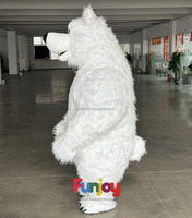 Costume de mascotte animale personnalisable, ours blanc, personnage de film, gonflable de Noël pour adultes