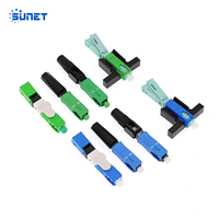 Conector Rápido de Fibra Óptica Sunet SC APC para Terminación en Campo de Cable Drop FTTH