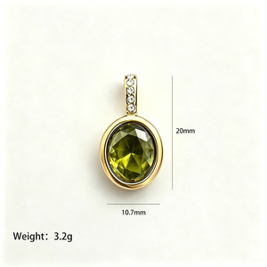 C&J Yanye Colgante de Joyería Fina de Moda con 12 Piedras de Nacimiento, de Acero Inoxidable, Geométrico, con Zirconia y Diamante, Accesorios DIY al por Mayor - Product Image 2