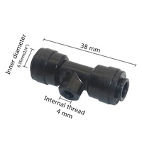 Adaptateur de système d'irrigation de jardin de 1/4 pouce, buse de brumisation, raccord rapide à verrouillage par glissement, raccords en T, joint de tube d'eau