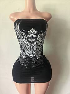 C1623 Nuevas Llegadas, Vestido Mini Sexy sin Tirantes Estilo Y2K para Mujer, Gran Venta - Product Image 3