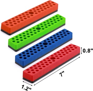 Support magnétique pour embouts hexagonaux 1/<span class=keywords><strong>4</strong></span>" avec <span class=keywords><strong>172</strong></span> trous, <span class=keywords><strong>4</strong></span> supports, base magnétique pour embouts de perceuse/visseuse (<span class=keywords><strong>4</strong></span> pièces) - Product Image 2