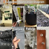Pince à œillets portative en acier inoxydable avec poignée en plastique pour l'installation de trous de 6 mm/10 mm – Kit de pince à rivets pour œillets et trous d'aération