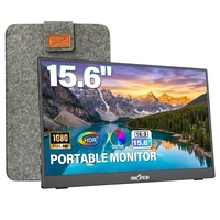 Monitor Portátil de Viaje de 15.6 Pulgadas, Ligero (2 Libras), FHD 1080P HDR 60Hz con Tipo C HDMI para Laptop y Smartphone