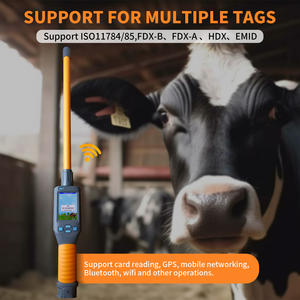 เครื่องสแกนเนอร์แบบแท่งขนาด134.2กิโลเฮิรตซ์, เครื่องอ่านบัตรประจำตัวแบบพกพาเครื่องอ่าน RFID สำหรับแท็กหูวัวใช้ได้ทั่วโลก - Product Image 4