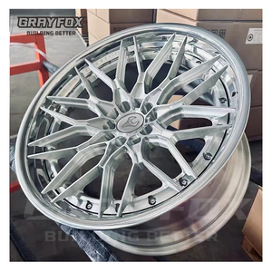 Grayfox ล้อปลอมแปลงสีเงิน17-22นิ้วขอบ5X112 5X120สำหรับ <span class=keywords><strong>Mercedes</strong></span>-Benz C Class CLA <span class=keywords><strong>CLS</strong></span> SL 180 200 250 300 - Product Image 2