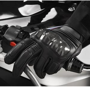 Accessoires pour moto, gants de moto en cuir ventilés à doigts complets, fabriqués en peau de mouton - Product Image 6