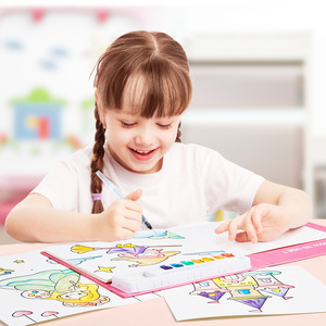 Joycat Trẻ Em Sáng Tạo Màu Nước Sơn Bàn Chải Trẻ Em Tự Làm Pre In Sơn Vải Bảng Điều Chỉnh Thiết Lập Màu Nước Màu Cuốn Sách - Product Image 4