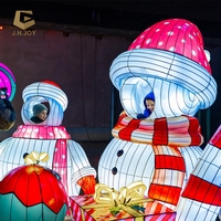 JN-RT-13 Étanche Sculpture Décoration Lumière Traîneau Cerf Interactif Noël Bonhomme De Neige Lanetrn Festival