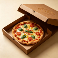 Boîte à pizza personnalisée de 7, 8, 9, 10, 12 pouces, recyclable, écologique, pour l'agriculture, en carton ondulé, emballage alimentaire de qualité alimentaire, gaufrée