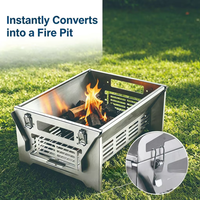 En stock, Gril à charbon de bois détachable en acier inoxydable pour la maison, gril à poisson d'extérieur, grille de barbecue