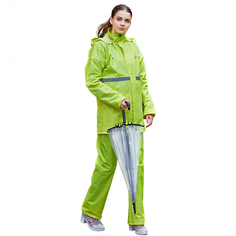 Regen jacke mit Kapuze wasserdicht für Männer Frauen Reflektierende Regen bekleidung Männer Schwarz Gelb Hosen Custom