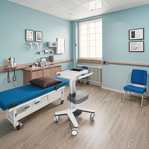 Carrello d'emergenza professionale in lega di alluminio per ospedale, con ripiano per defibrillatore, durevole e leggero, per uso clinico - Product Image 2