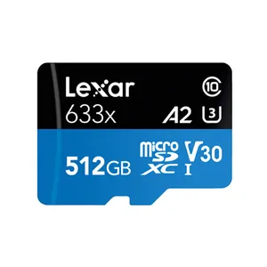 Original Großhandel Lexar 633X 128 GB Micro-TF-Sd-Karte 256 GB 64 GB Speicherkarte 32 GB C10 U3 U1 512 GB TF-Flashkarte
