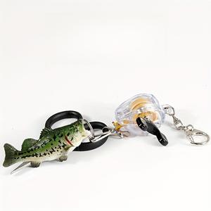 Chang Cheol <b>Fishing</b> <b>Rope</b> Steel Wire Telescopic Buckle Transparent Single Easy Open With Fish Keychain High Strength - Product Image 1