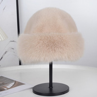 Topi Mongolia - Topi Bucket Kasual Tebal Hangat Berbulu Imitasi Mewah, Bernapas, Modis, Imitasi Bulu Mink, Unisex, Topi Nelayan