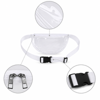 Sac banane personnalisé, sac de taille, sacoche de hanche, sacoche de taille transparente en PVC TPU, impression personnalisée, vente en gros, fabricant OEM