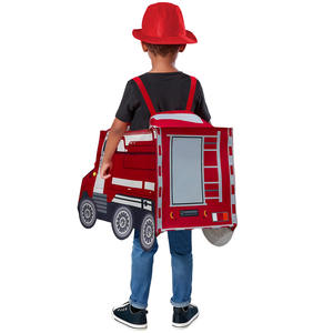 Disfraz <span class=keywords><strong>de</strong></span> Camionero <span class=keywords><strong>de</strong></span> Bomberos para Niños con Gorro <span class=keywords><strong>de</strong></span> <span class=keywords><strong>Bombero</strong></span>, Trajes <span class=keywords><strong>de</strong></span> Poliéster para Niños, Disfraz para Halloween y Día del Niño - Product Image 3